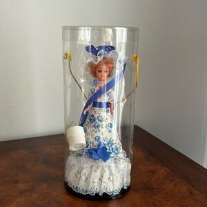 Vintage 1960's France Paris Costume Doll 8.5" original Plastic Case